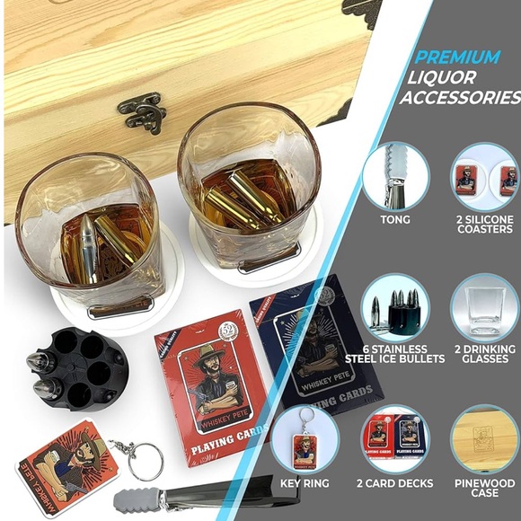 Whiskey Gift Set For Men - Cowboy/Western-Themed Premium Novelty Liquor Set - Picture 3 of 8